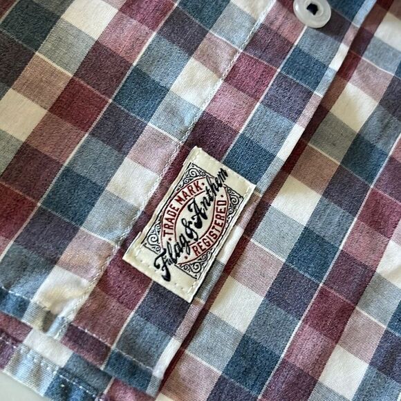 Flag & Anthem Cotton Button Front Shirt Mens M - Picture 5 of 8